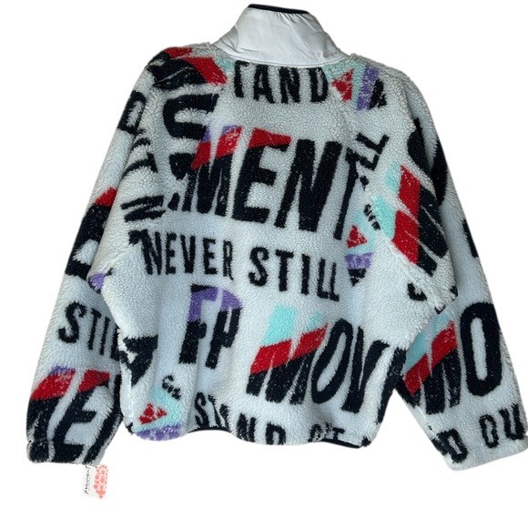 Free People Hit The Slopes Printed Pullover Women’s M Stand Out Never Still - Picture 4 of 6